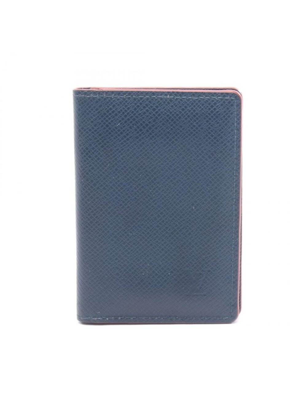 Louis Vuitton Card Case Pocket Organizer Taiga Blue Marine Leather